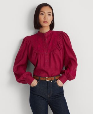 Lauren Ralph Lauren - Women's Embroidered Linen Blouse
