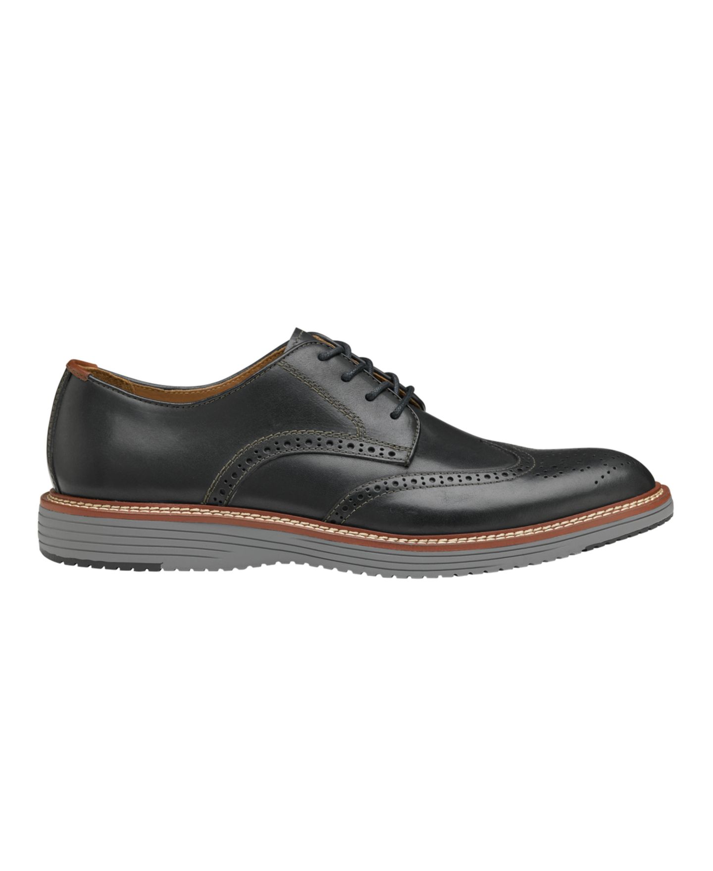 Мужские туфли Johnston & Murphy Upton Wingtip Dress Shoes, цвет: Чёрный — фото 2