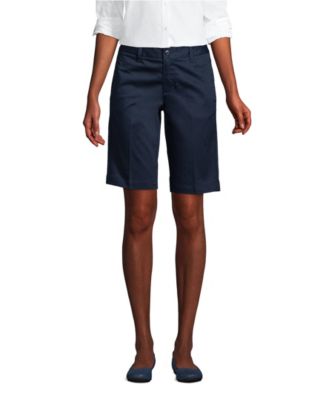 Women's Plain Front Blend Chino Shorts