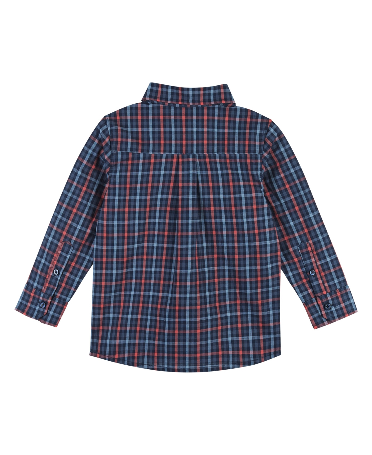 Andy & Evan Toddler Boys Toddler/Child Navy Plaid Button Down Shirt