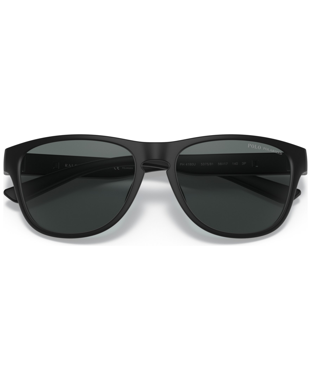 Shop Polo Ralph Lauren Unisex Polarized Sunglasses, Ph4180u 56 In Matte Black