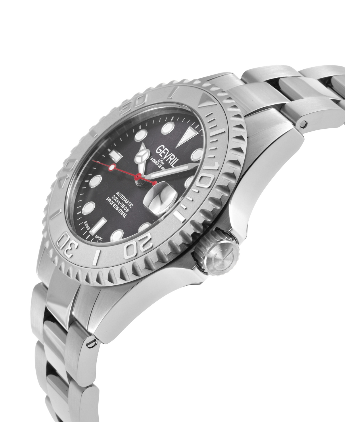 Gevril Men's Wall Street Swiss AutomaticTone Stainless Steel Watch 39mm - Silver