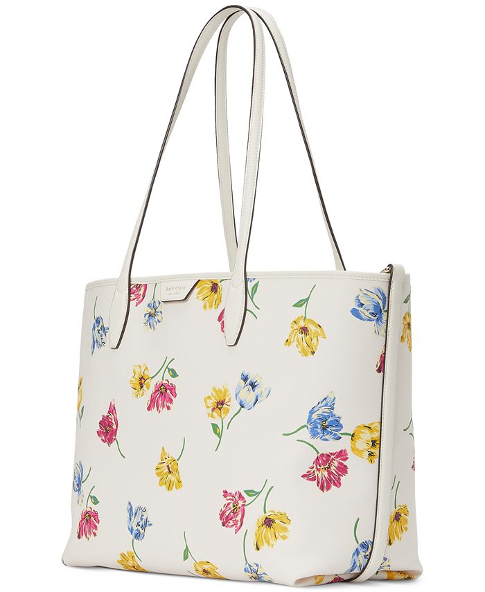 kate spade new york Sutton Tulip Toss Printed Faux Leather Medium Tote ...