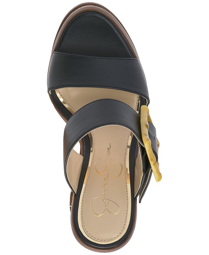 Jessica Simpson Hendrya Buckled Platform Wedge Sandals - Macy's
