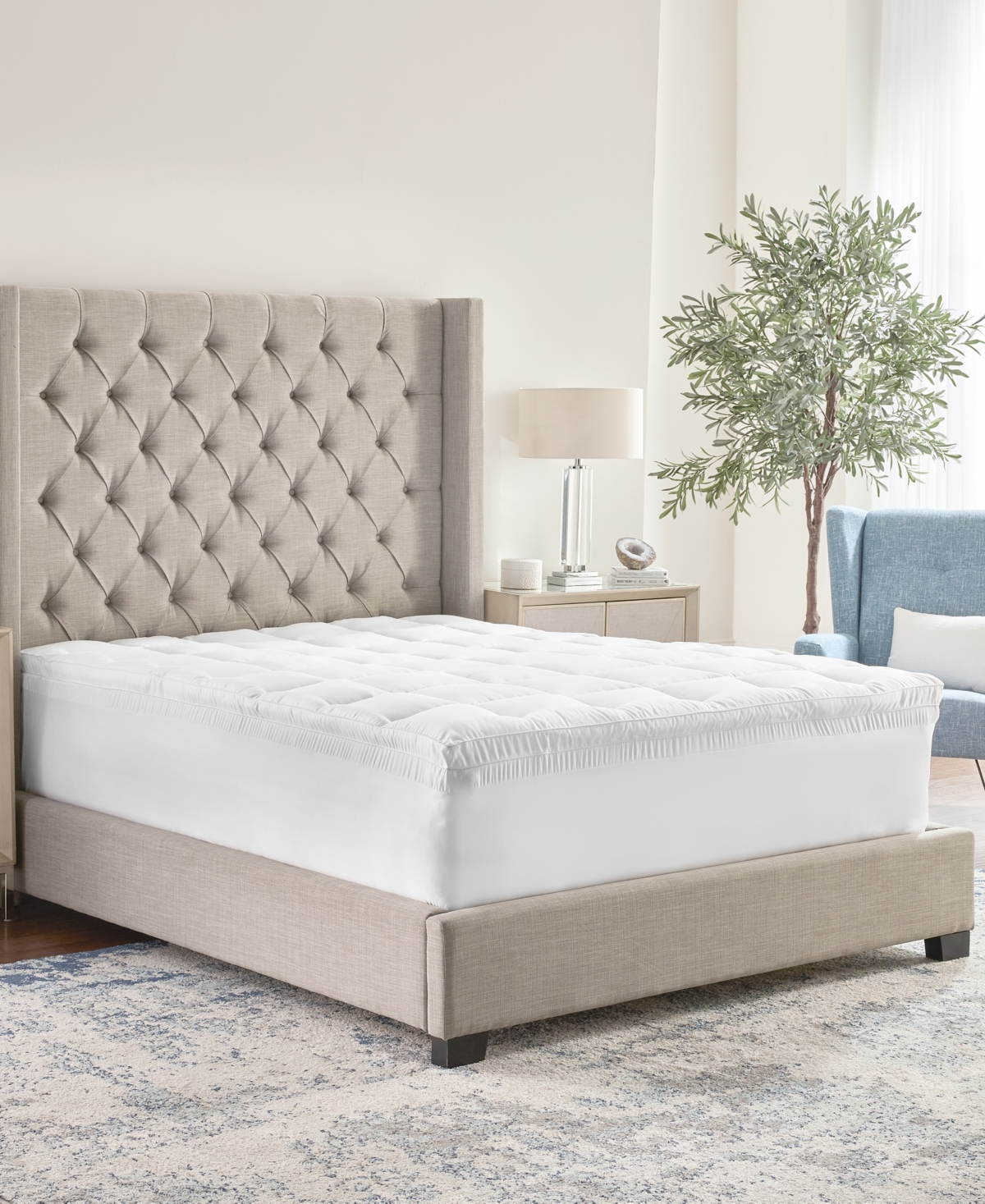 ProSleep 4" Hybrid Fiber and Memory Foam Mattress Topper, Twin Xl, Exclusively at Macy's