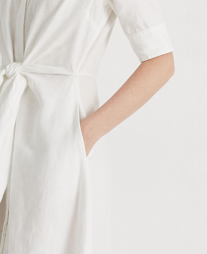 White linen dress macys hot sale