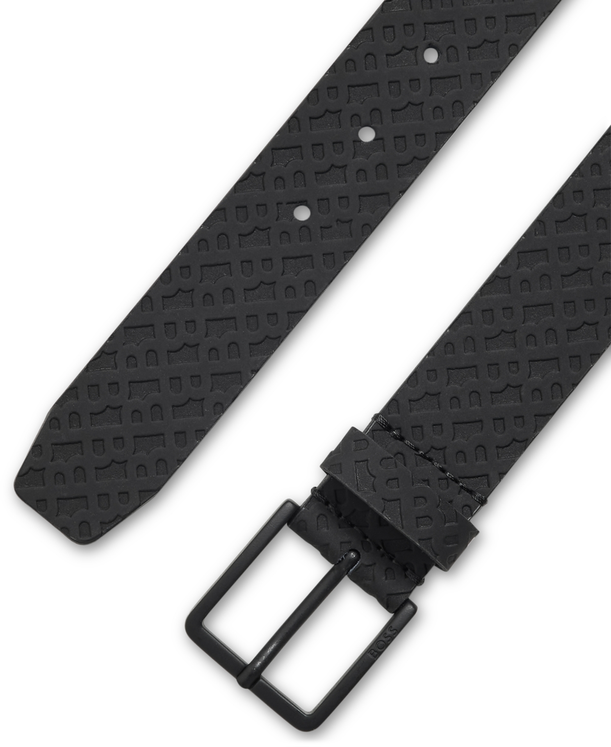 Shop Hugo Boss Men's Ther-b Leather Belt In Black