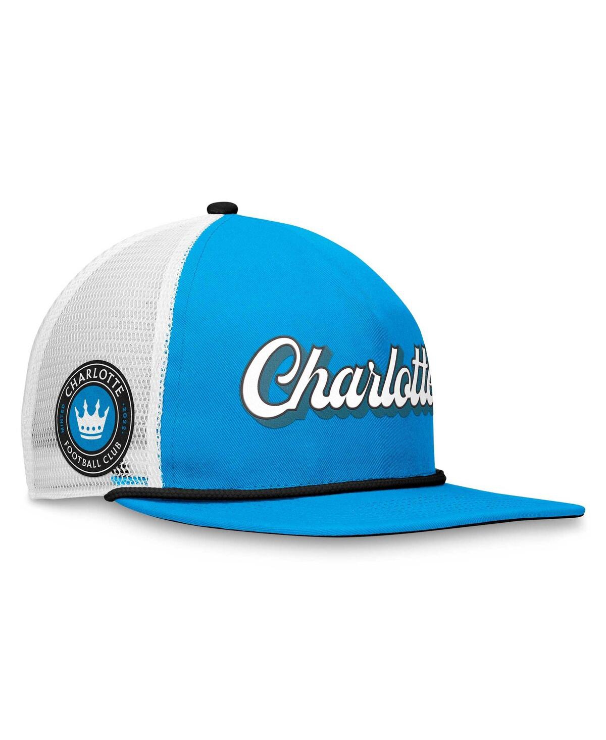 Shop Fanatics Men's  Blue, White Charlotte Fc True Classic Golf Snapback Hat In Blue,white