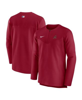 Men's Red Arizona Diamondbacks Authentic Collection Game Time Performance Half-Zip Top