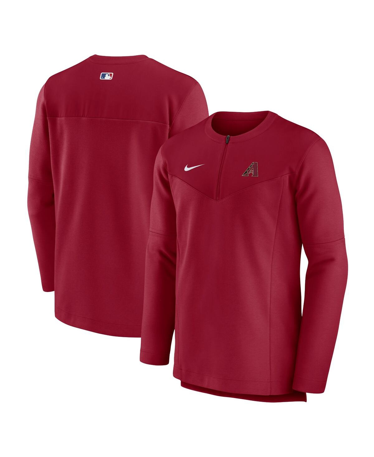 Men's NikeArizona Diamondbacks Authentic Collection Game Time Performance Half-Zip Top - Red