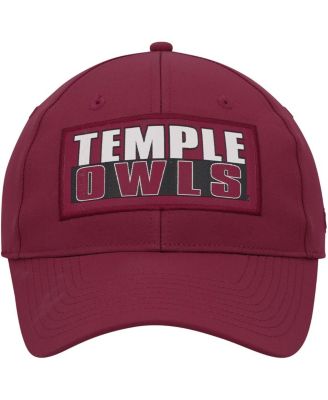 Men's Cherry Temple Owls Positraction Snapback Hat