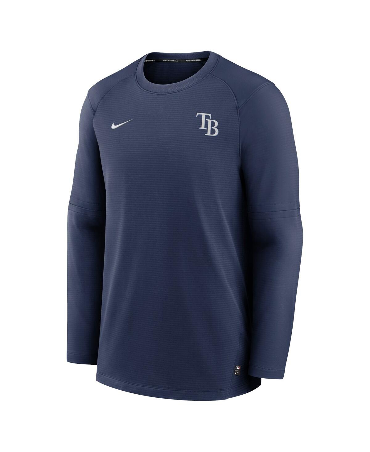 Men's NikeTampa Bay Rays Authentic Collection Logo Performance Long Sleeve T-shirt - Navy