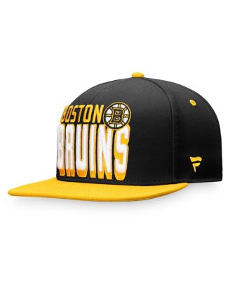Men's Black, Gold Boston Bruins Heritage Retro Two-Tone Snapback Hat