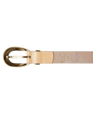 Women's Metal Loop Leather Pant Belt