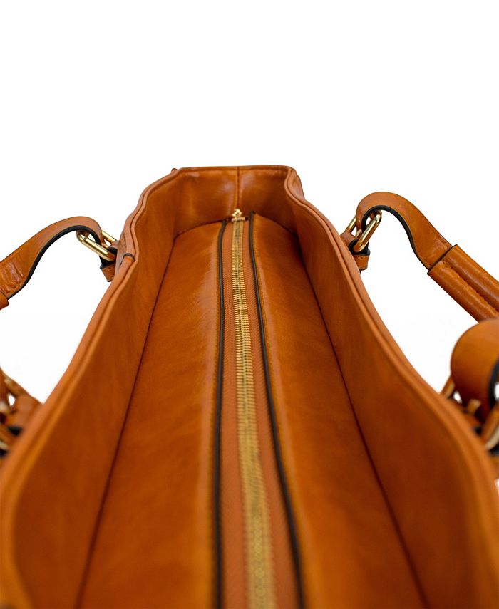 Badgley Mischka Julia XL Faux Leather Tote Weekender Travel Bag Macy's