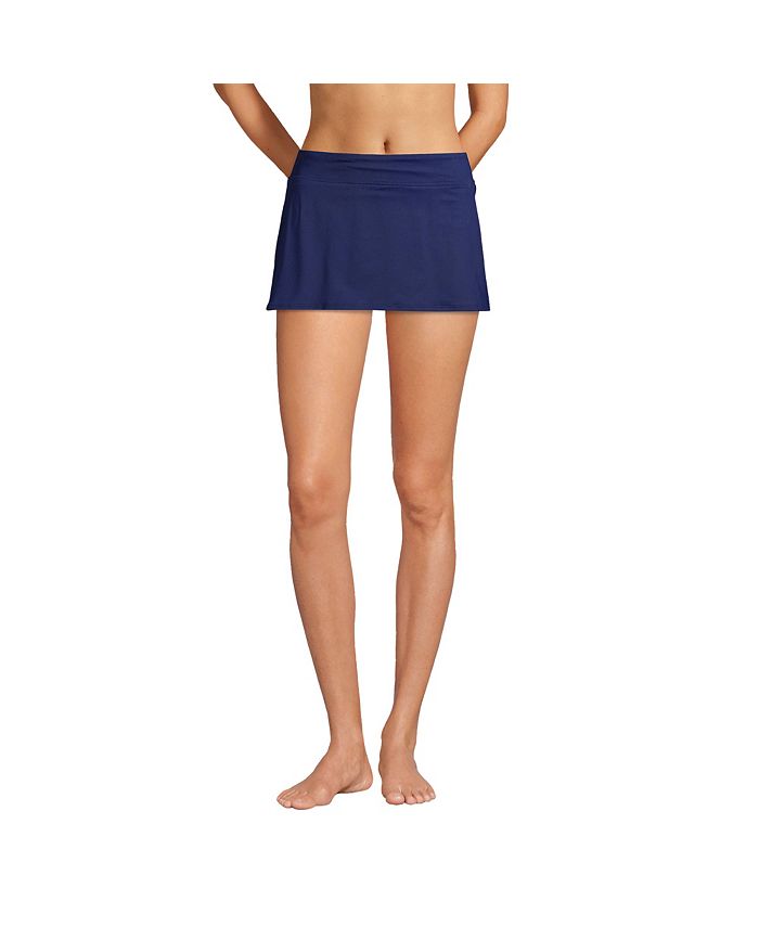 Lands' End Women's Mini Swim Skirt Swim Bottoms - Macy's