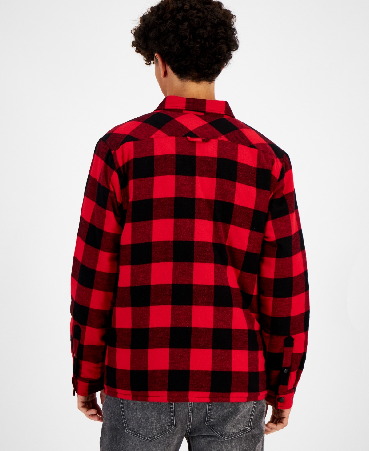 Shop Sun + Stone Men's Carter Plaid Shirt Jacket, Created For Macy's In All Star Red