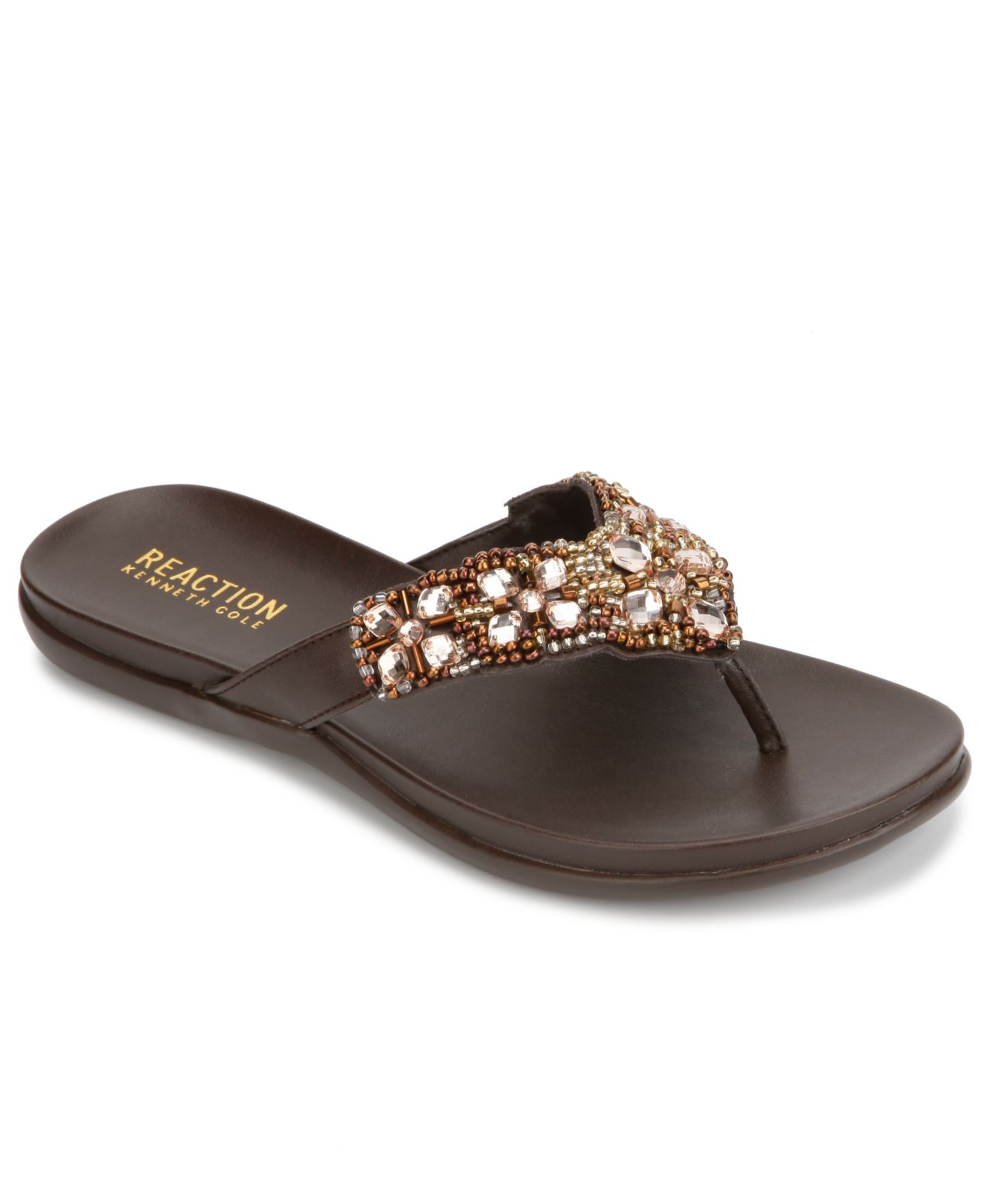 Женские сандалии Kenneth Cole Reaction Glamathon Flat, цвет: Коричневый — фото 1