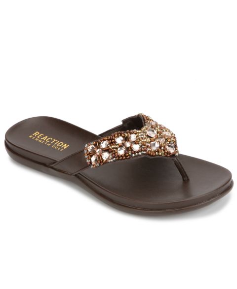 Женские сандалии Kenneth Cole Reaction Glamathon Flat, цвет: Коричневый