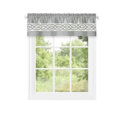 Pacifico Rod Pocket Embroidered Window Valance