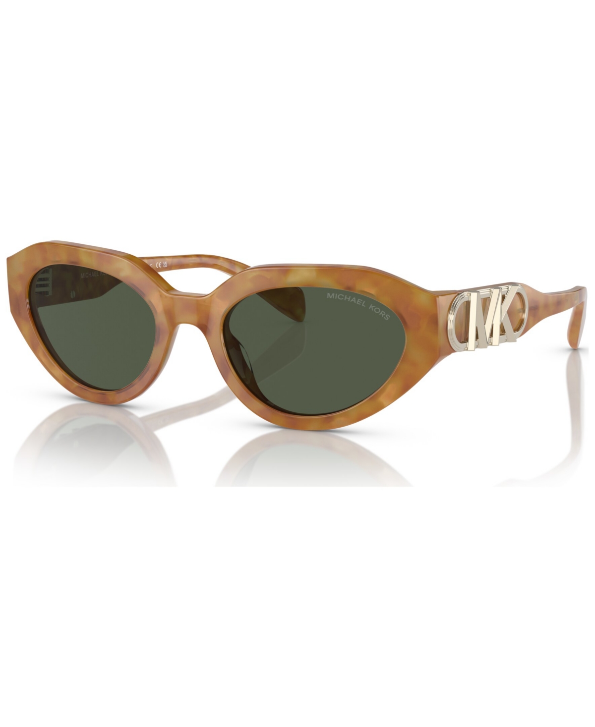 Michael Kors Women's Empire Oval Sunglasses, Mk2192 In Amber Tortoise