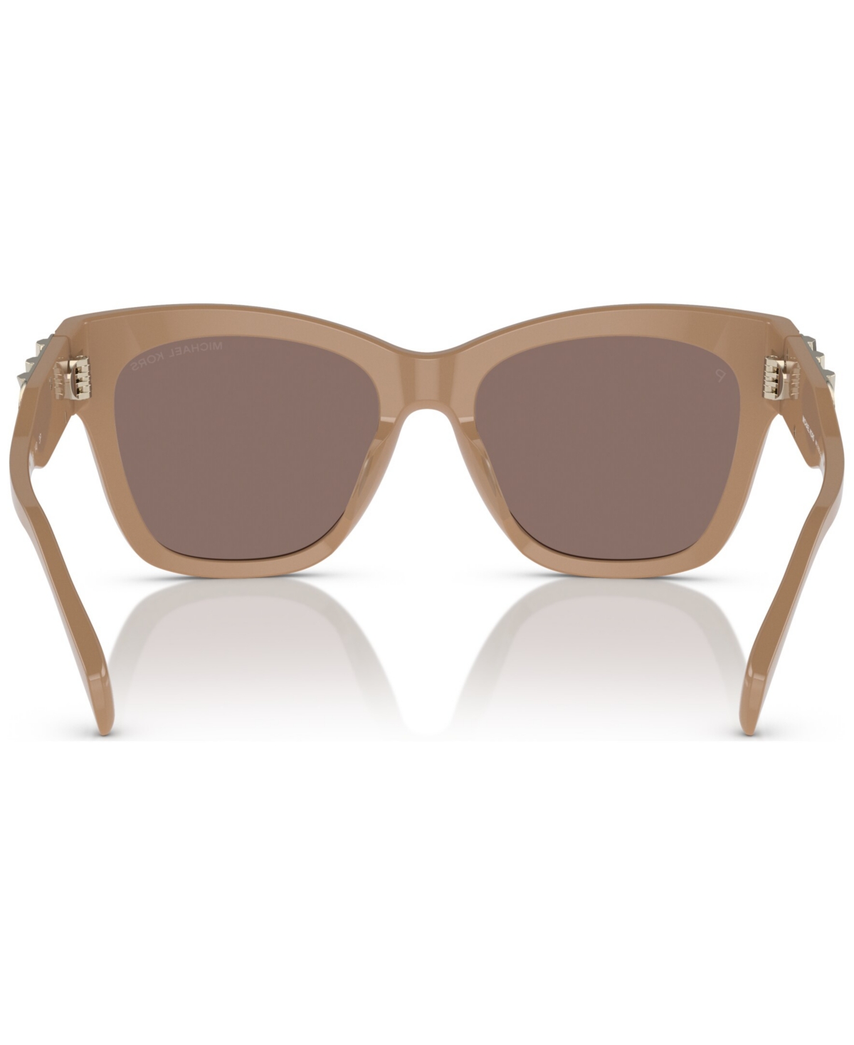 Shop Michael Kors Women's Polarized Sunglasses, Empire Square In Camel Solid