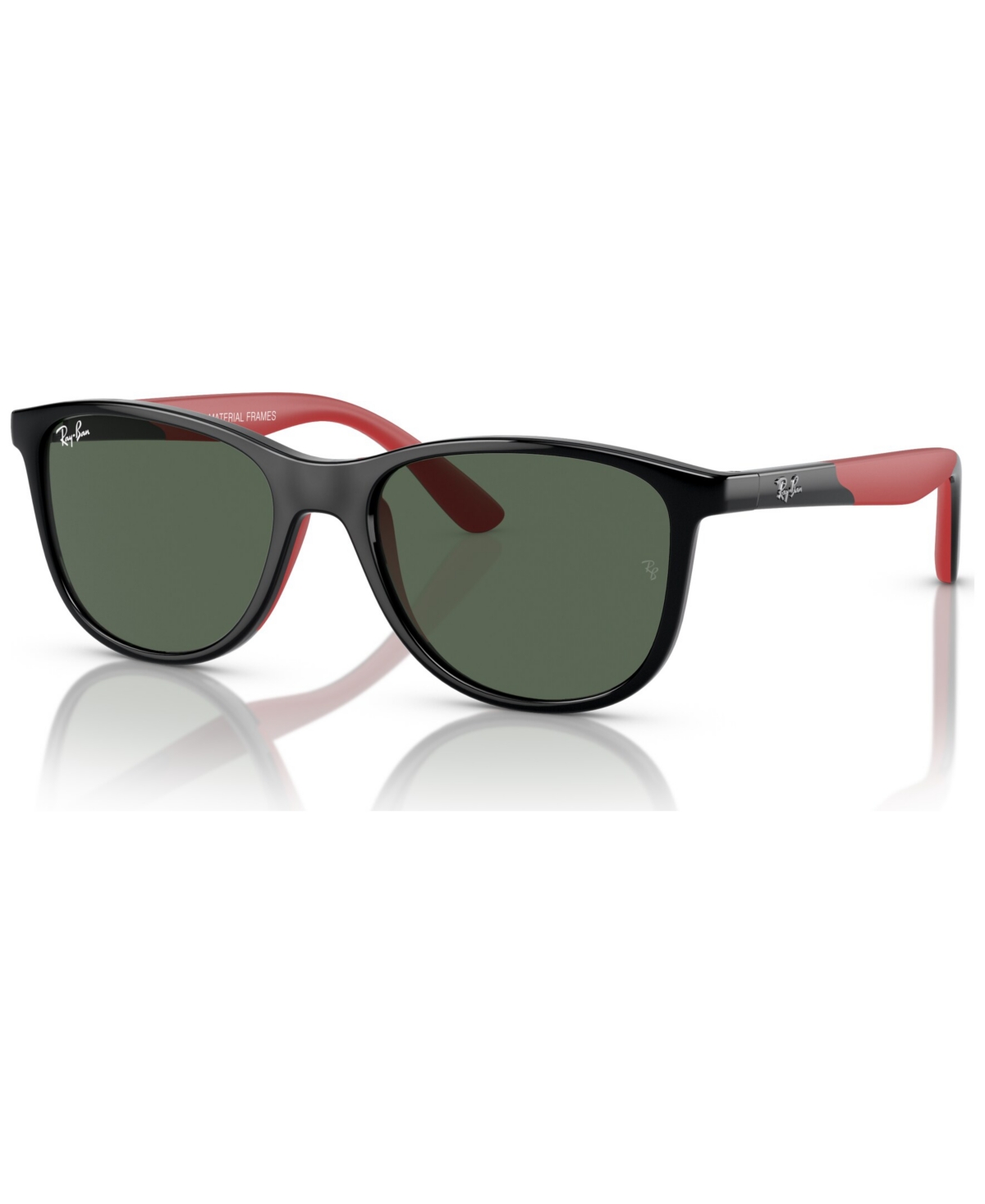 Ray-ban Jr Kids Sunglasses, Rb9077s (ages 11-13) In Black On Red
