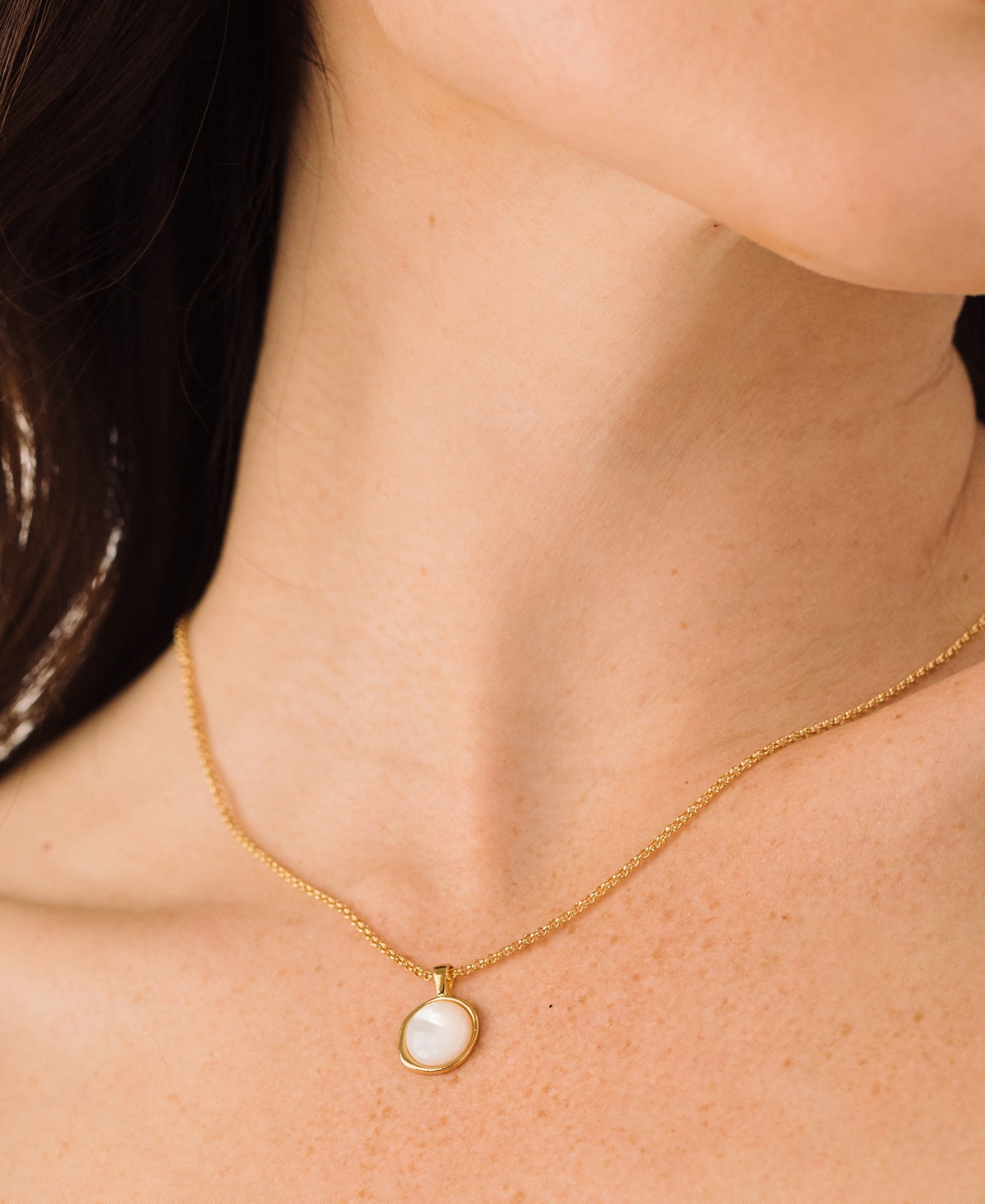 brook & york 14K Gold-Plated Anna Cultured Mother of Pearl Pendant