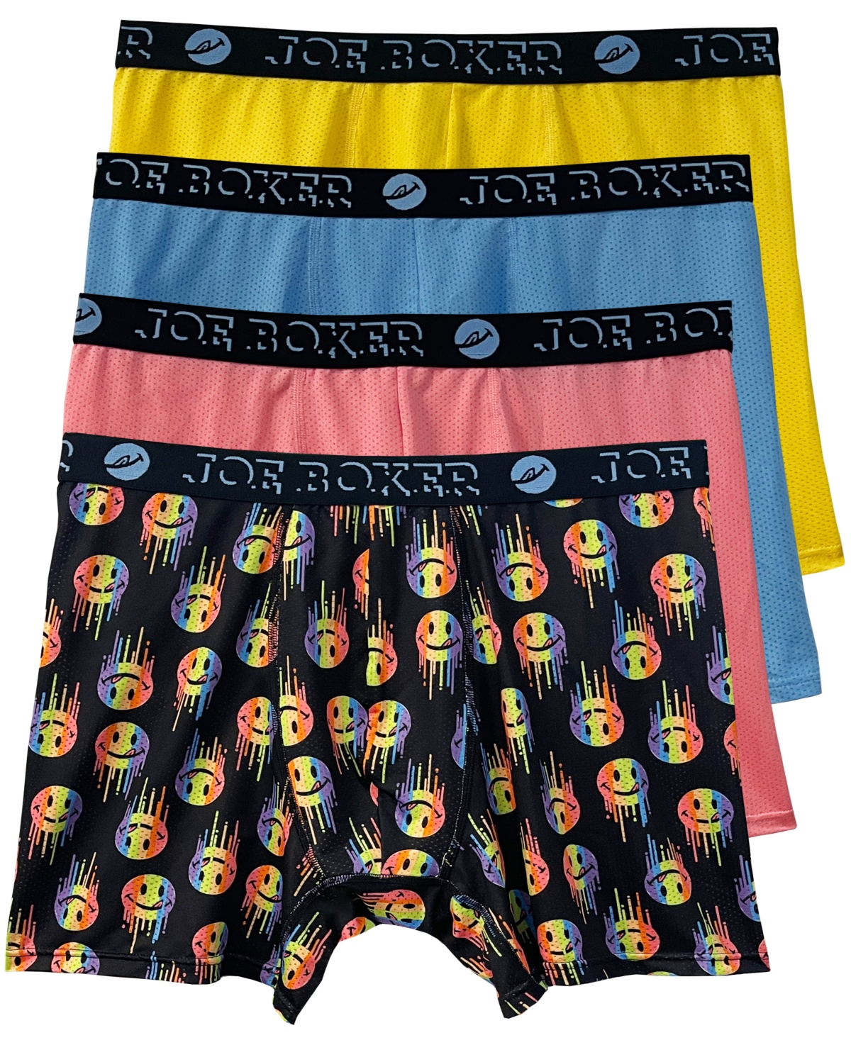 Men's Rainbow Lickies Boxer Briefs, Pack of 4 - Blue
