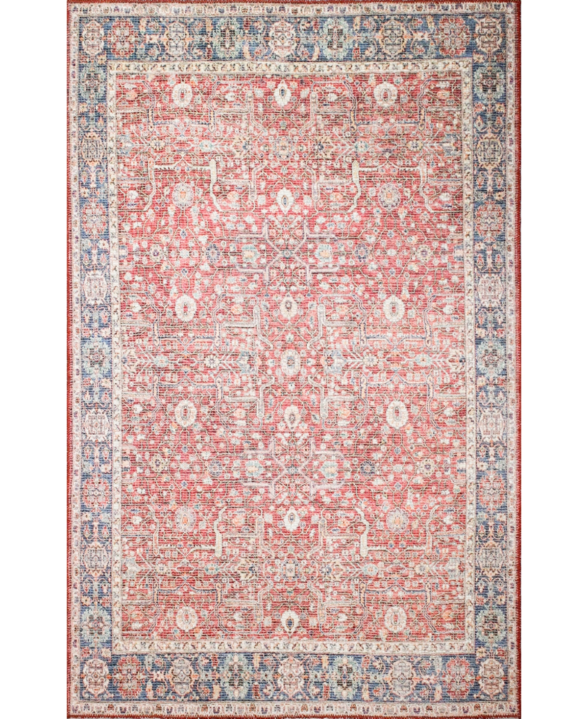 Bb Rugs Effects Efc210 3'4" X 5'6" Area Rug In Red
