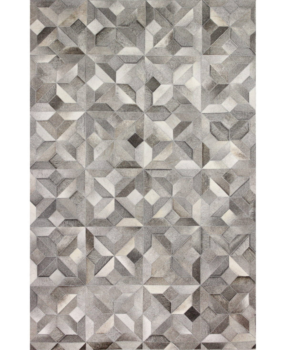 Bb Rugs Cowhide Cwh40 4' X 6' Area Rug In Gray