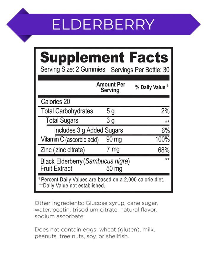 KelZ Nutrition KelZ Elderberry Gummies with Zinc & Vitamin C Macy's