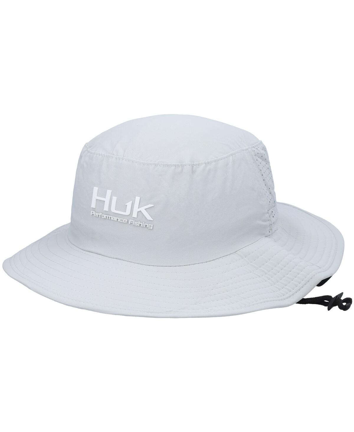 Men's Huk Gray Solid Boonie Bucket Hat - Gray