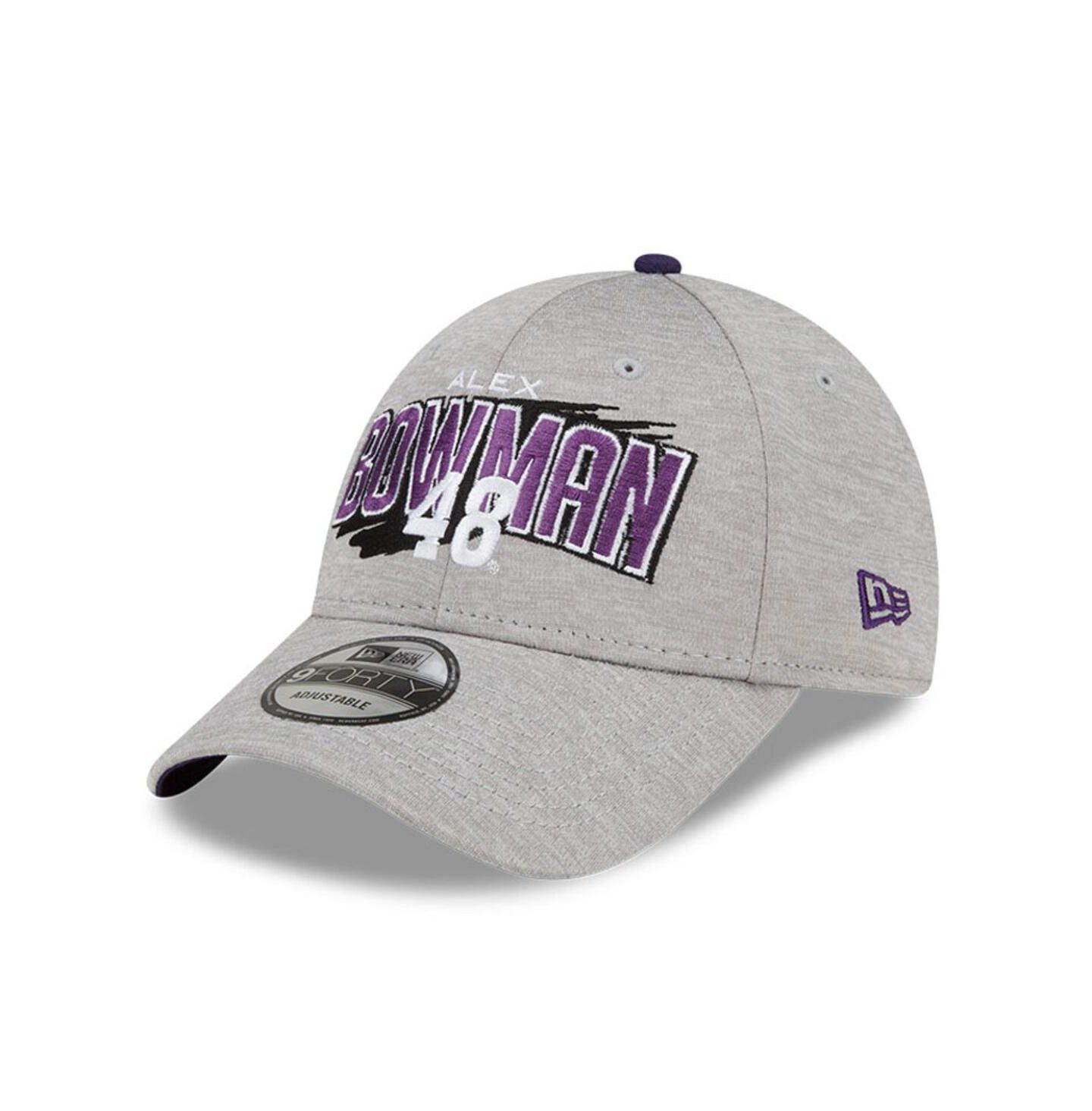 Мужская кепка New Era Gray Alex Bowman Name Splash 9FORTY Snapback Adjustable Hat — фото 1