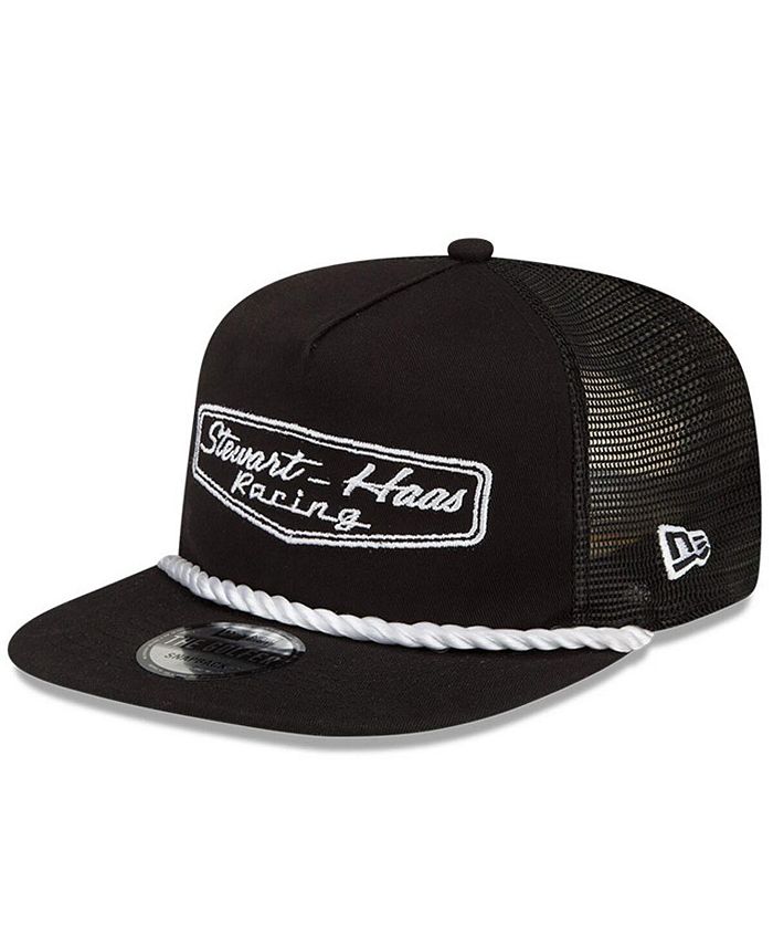 New Era Men s Black Stewart Haas Racing Golfer Snapback Adjustable
