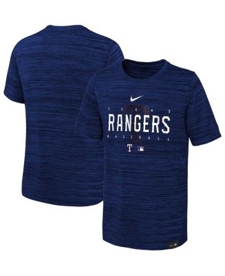 Texas Rangers Nike Youth Authentic Collection Velocity Practice Performance  T-Shirt - Royal