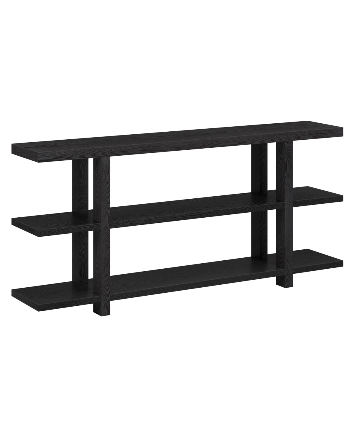 Hudson & Canal Acosta 64" Wide Rectangular Console Table In Black Grain