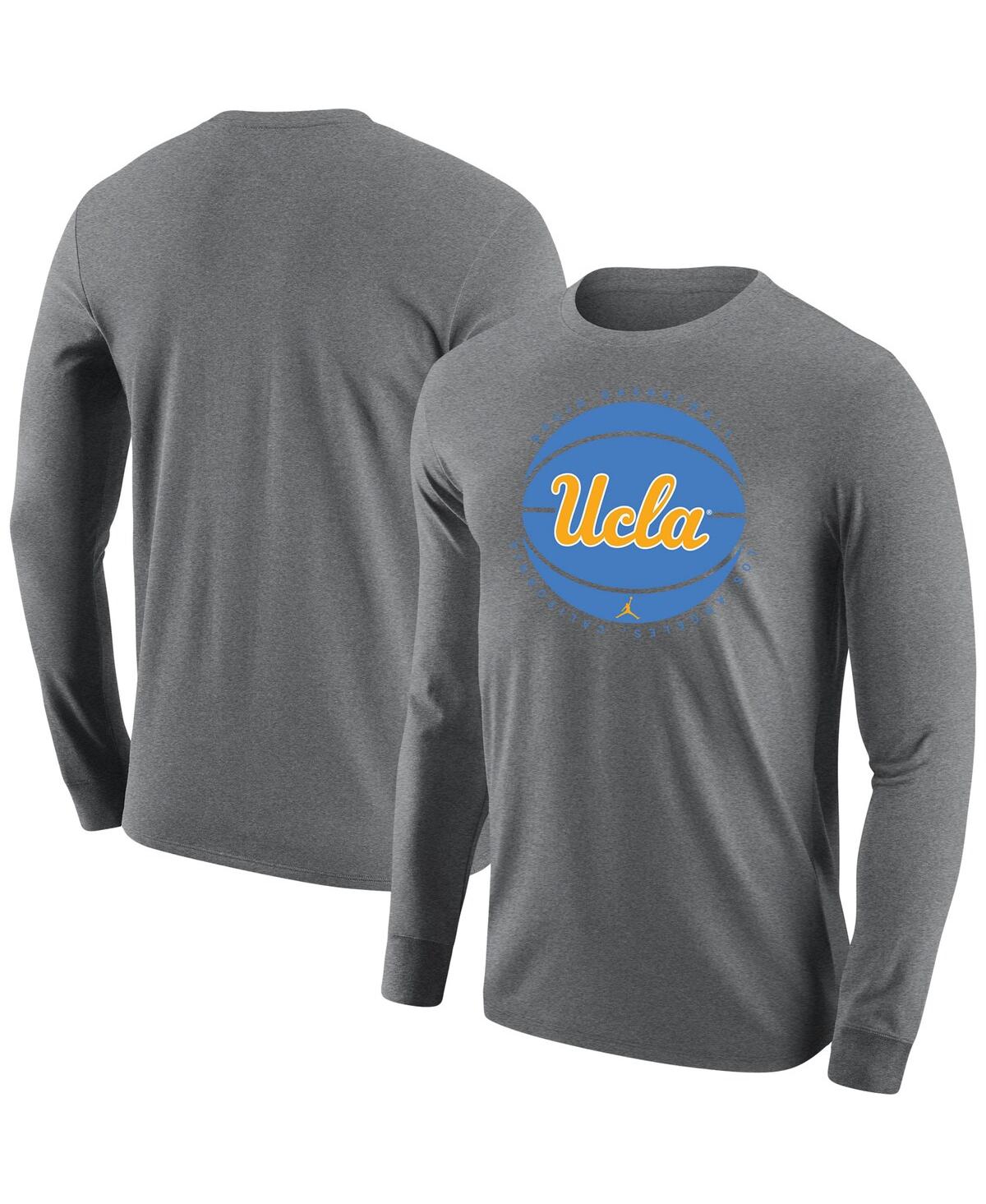 Men's JordanUcla Bruins Basketball Long Sleeve T-shirt - Gray