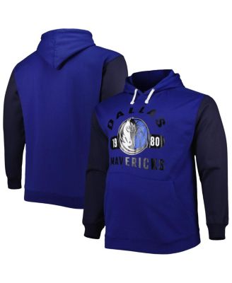 Men's Blue, Navy Dallas Mavericks Big and Tall Bold Attack Pullover Hoodie