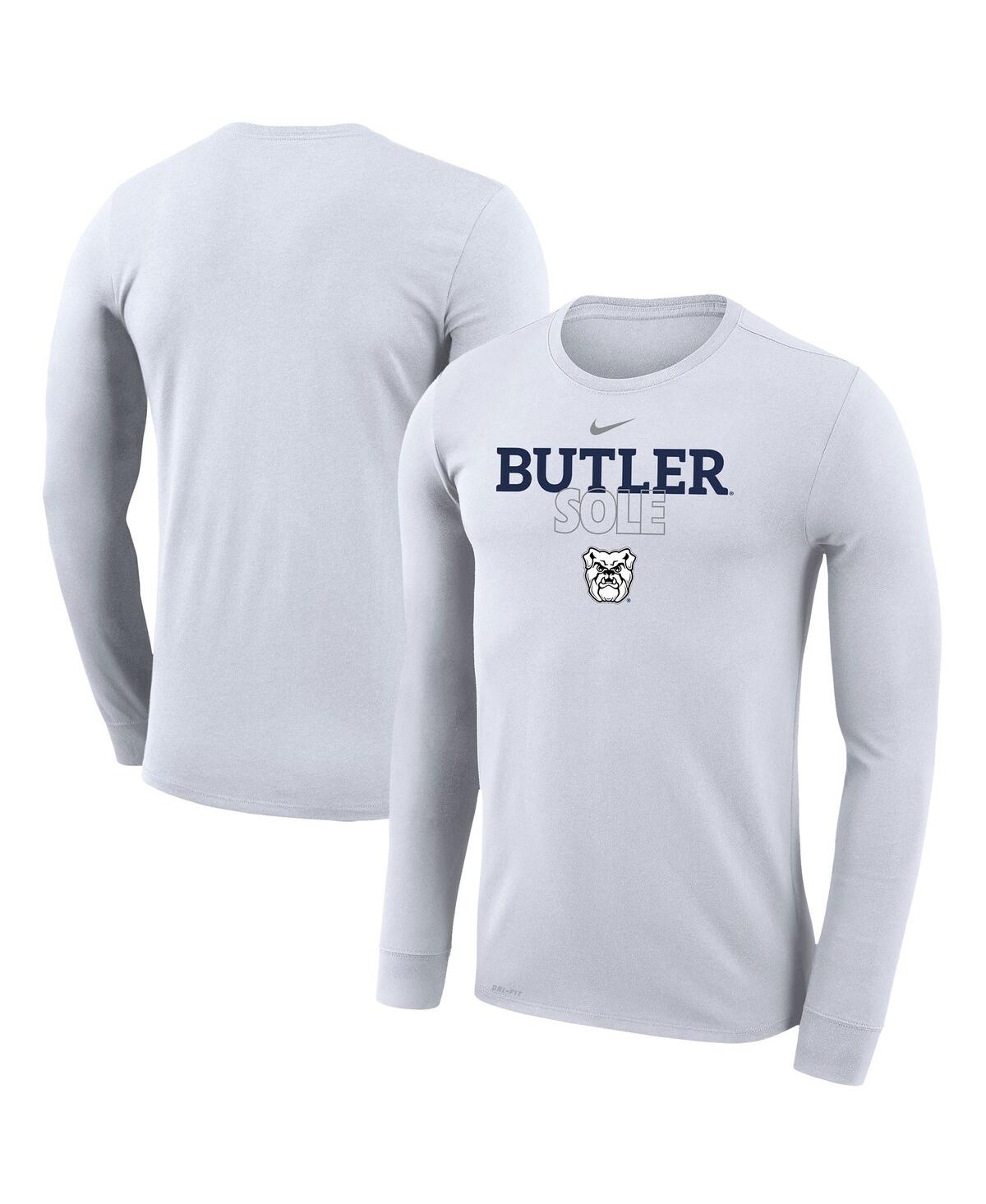 Nike White Butler Bulldogs 2023 On Court Bench Long Sleeve T-shirt In White