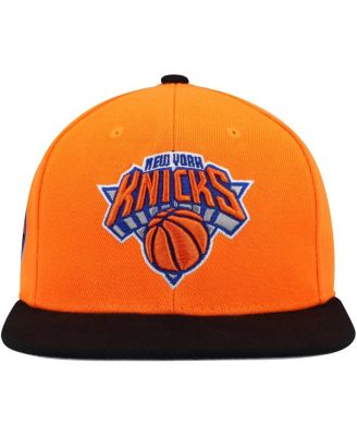 Men's Orange, Black New York Knicks Side Core 2.0 Snapback Hat
