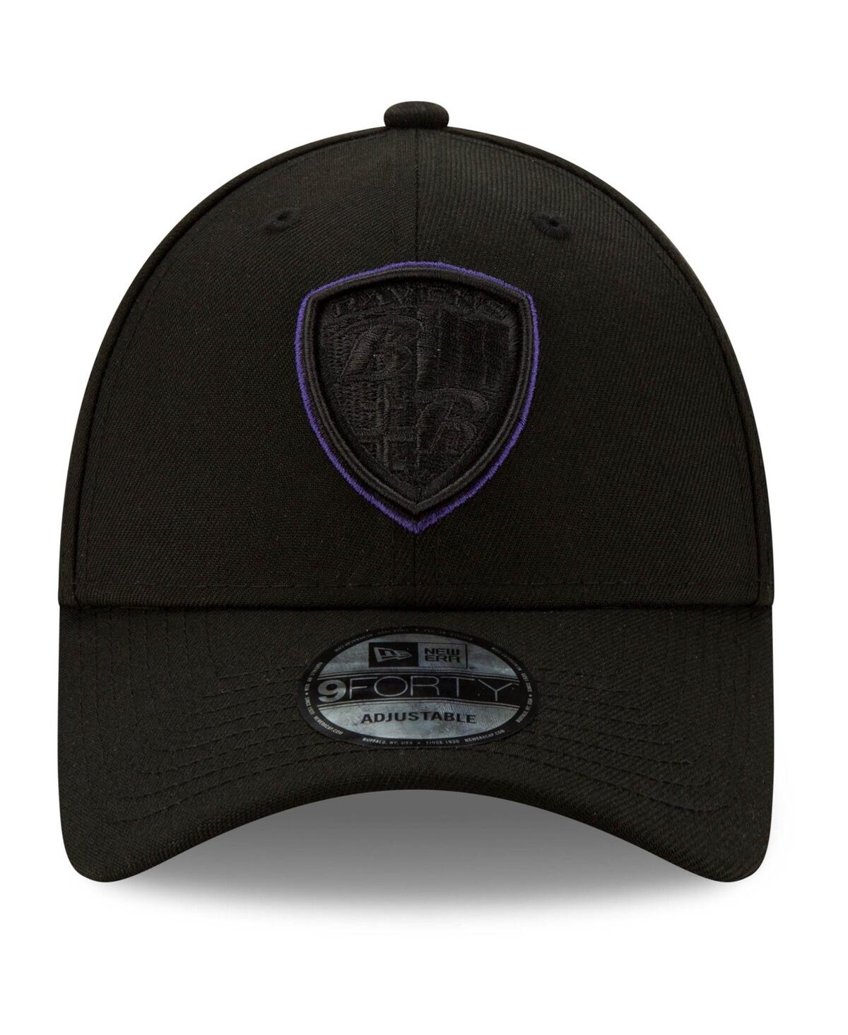 Men's New EraBaltimore Ravens Alternate Logo Momentum 9FORTY Adjustable Snapback Hat - Black