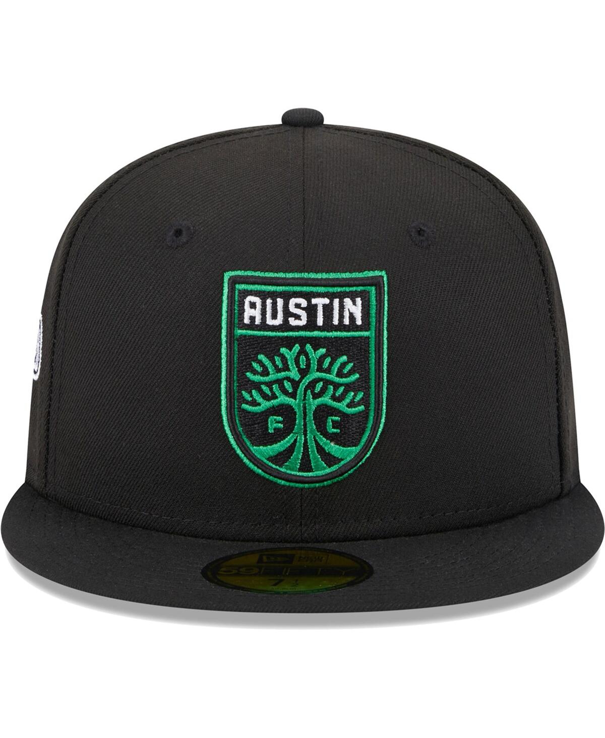 New Era Black Austin Fc Patch 59fifty Fitted Hat In Black