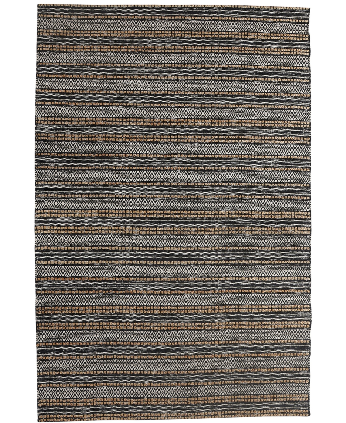 Lr Home Terra TERRA81896 7'9in x 9'9in Area Rug - Black