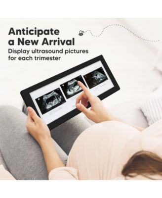 Trio Baby Sonogram Picture Frame, Baby Ultrasound Picture Frames for Baby Nursery, Mom to Be Gifts