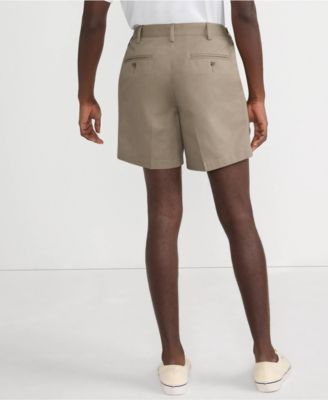 Men's No Iron 6" Comfort Waist Pleated Front Chino Short
