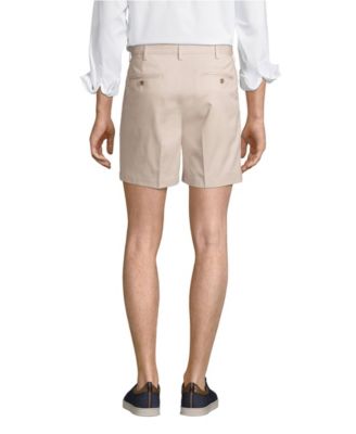 Men's No Iron 6" Comfort Waist Pleated Front Chino Short