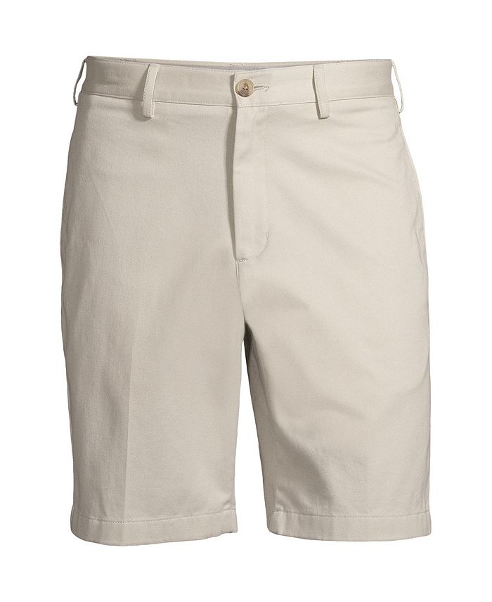 Lands' End Men's Traditional Fit 9 Inch No Iron Chino Shorts - Macy's