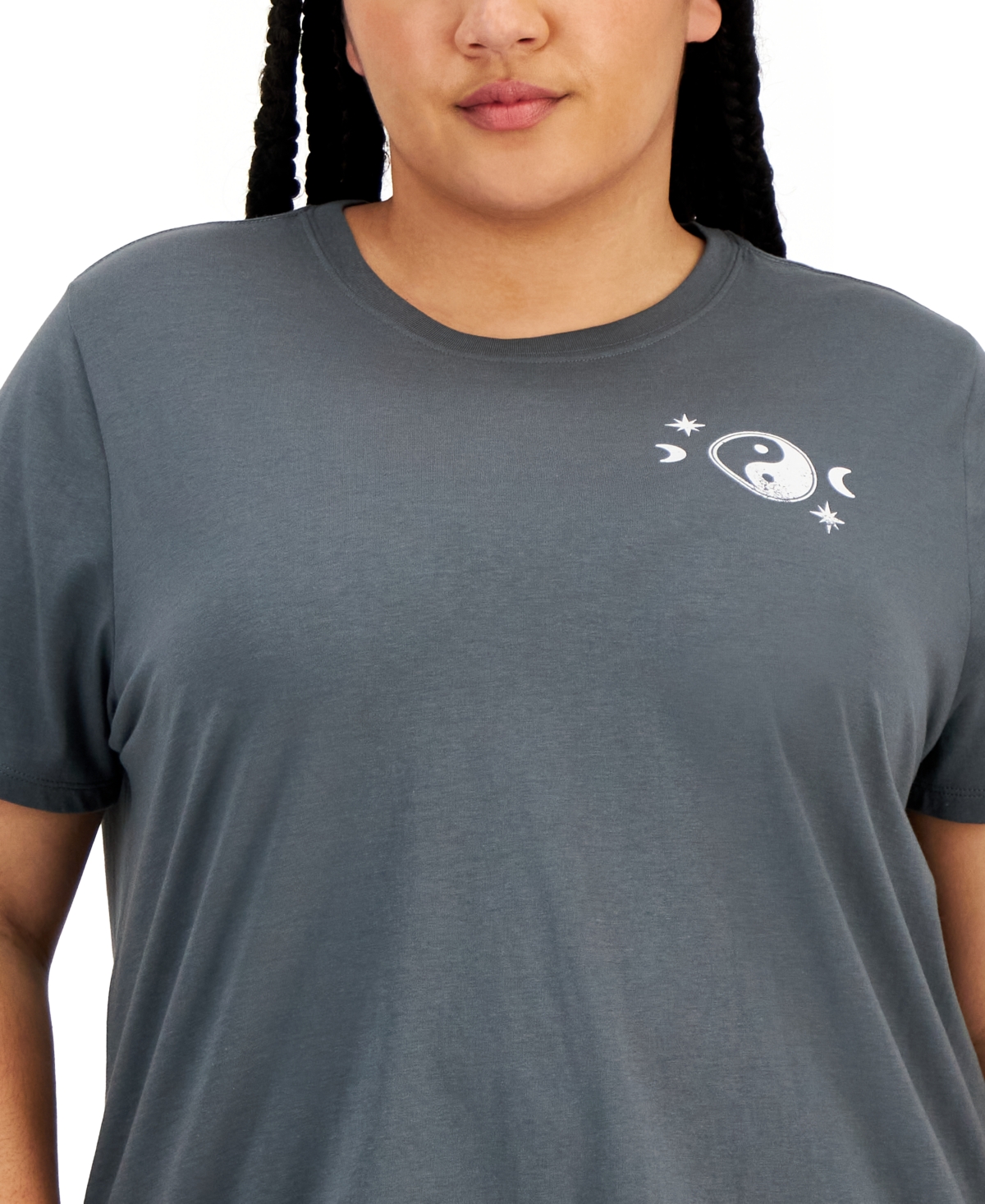 Rebellious One Trendy Plus Size Yinyang Short Sleeve T-Shirt