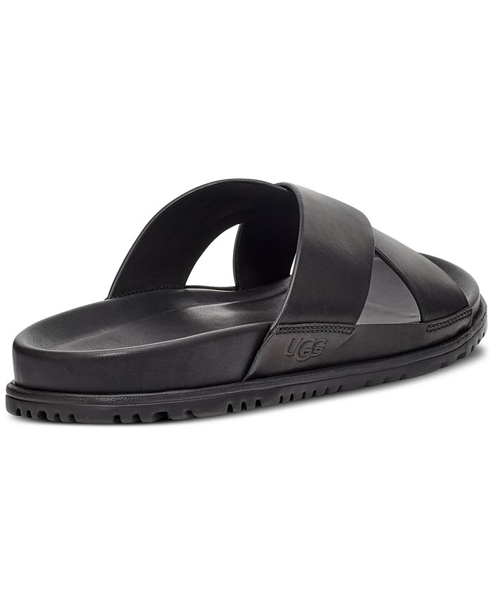 UGG® Men's Wainscott Leather SlipOn Slide Sandal Macy's